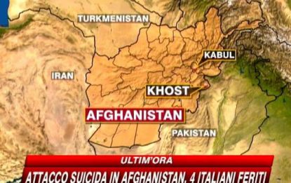 Attacco suicida in Afghanistan, feriti 5 militari italiani