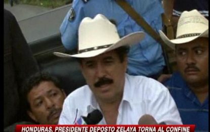 Honduras, Zelaya torna al confine con il Nicaragua
