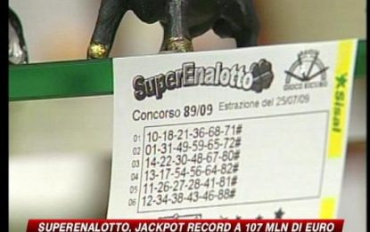 Superenalotto, il "6" non esce: jackpot a 107 milioni