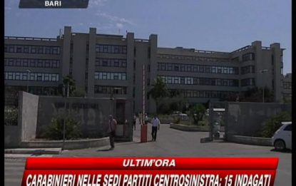 Bari, carabinieri nelle sedi di 6 partiti del centrosinistra