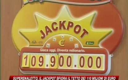 Superenalotto, caccia al jackpot da 109,9 milioni