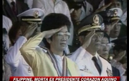 Le Fillippine piangono la pasionaria, è morta Corazon Aquino