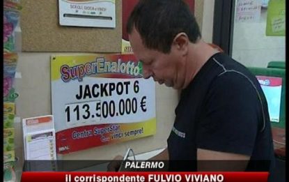 Superenalotto, assalto al jackpot da 113 mln di euro