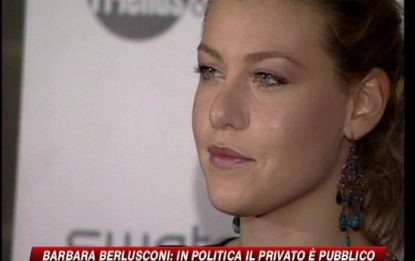 Barbara Berlusconi: "Per un politico il privato è pubblico"
