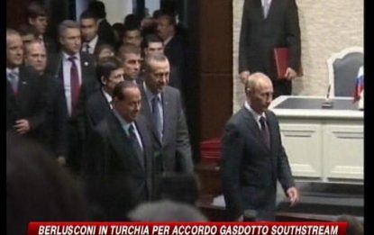 Berlusconi ad Ankara per firma gasdotto South Stream