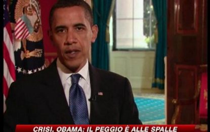 Crisi, Obama: "Il peggio è ormai quasi alle spalle"