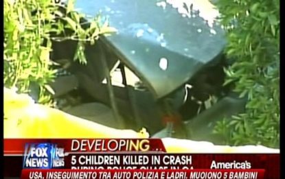 Usa, ladri d'auto in fuga travolgono pick-up: morti 5 bimbi