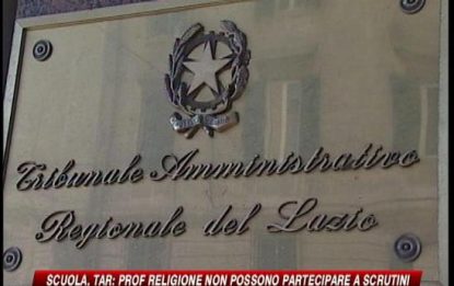 Tar Lazio: no ai prof di religione agli scrutini
