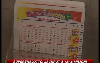 Superenalotto, il jackpot vola a 131 milioni di euro
