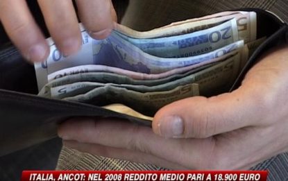 Italia, reddito medio 19mila euro ma debiti per 15mila