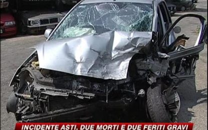 Incidente vicino Asti, due morti e due feriti gravi