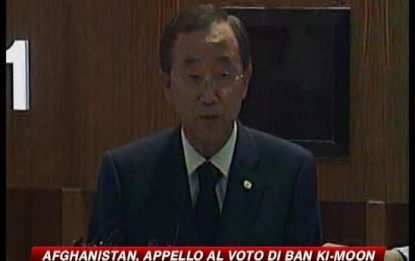 Afghanistan, appello al voto di Ban Ki-Moon