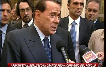 Berlusconi: il popolo afghano ha dato prova di coraggio