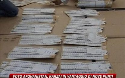 Voto in Afghanistan, Karzai in vantaggio di 9 punti