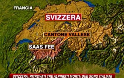 Svizzera, morti tre alpinisti: due sono italiani