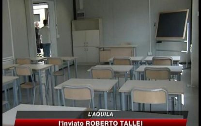 L'Aquila: al via la scuola del dopo terremoto