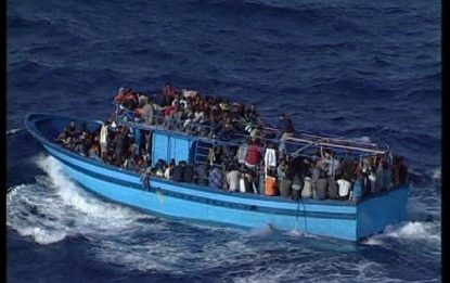 Lampedusa, contestazione all'arrivo di Borghezio e Le Pen