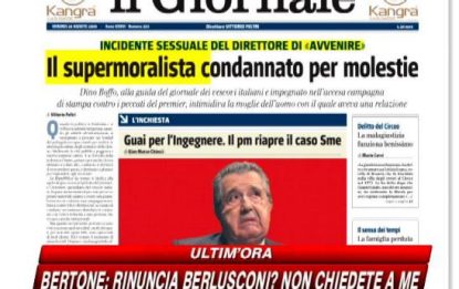 Il Giornale contro Avvenire, ma Berlusconi si dissocia