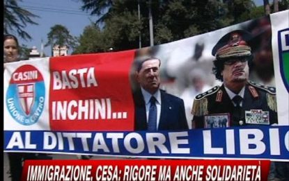 Italia-Libia, l'Udc: "Basta inchini ai dittatori"