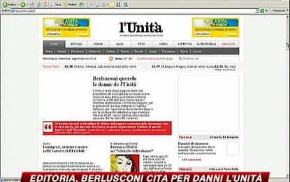 Berlusconi cita l'Unità per danni