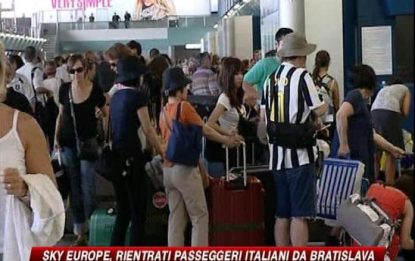 SkyEurope, rientrati i passeggeri italiani