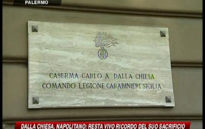 Dalla Chiesa, Napolitano: "Lotta continua alla Mafia"