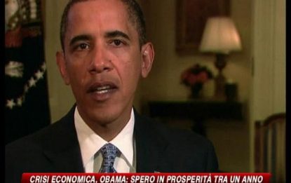 Barack Obama: "Sono tempi duri, ma la ripresa ci sarà"