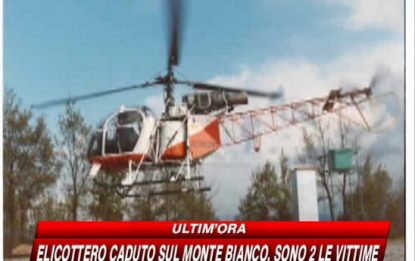 Tragedia sul Monte Bianco: precipita elicottero, 2 morti