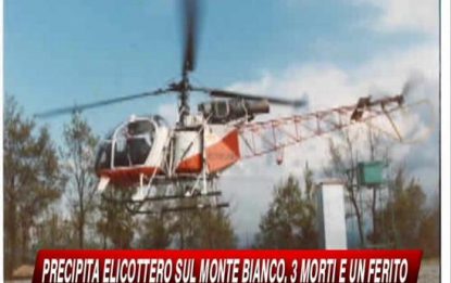 Cade elicottero sul Monte Bianco: due morti e un ferito