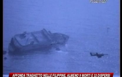 Filippine: affonda traghetto, nove morti e 33 dispersi