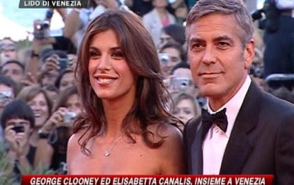 Venezia, Clooney sfoggia Eli e senso dell'umorismo