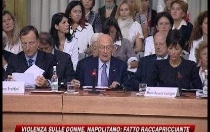 Violenza sulle donne, Napolitano: fatto raccapricciante