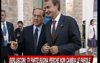 Berlusconi: tv fa buona informazione, non cambia le parole