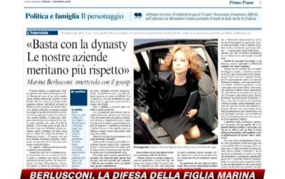 Marina Berlusconi: "Io difendo mio padre"