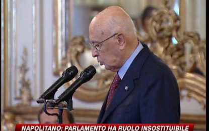 Napolitano difende Parlamento: "Ruolo insostituibile"