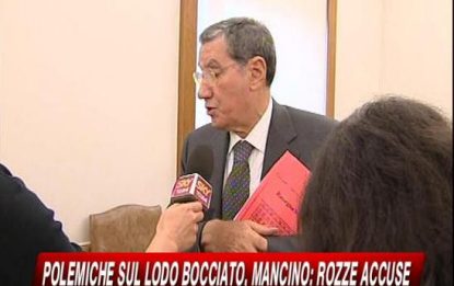 Lodo Alfano, Mancino: "Da Berlusconi accuse rozze"