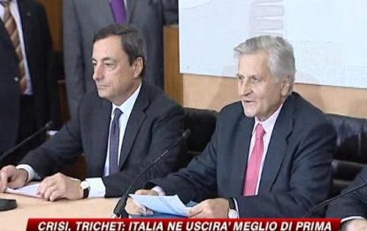 Trichet: "L'Italia uscirà meglio di prima dalla crisi"