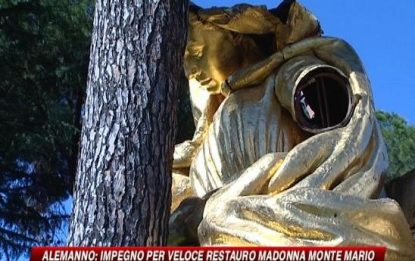 Roma, cade la Madonnina di Monte Mario
