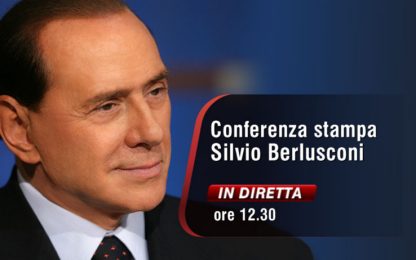 Palazzo Chigi: conferenza stampa di Silvio Berlusconi